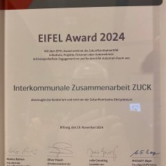 Urkunde Eifel Award