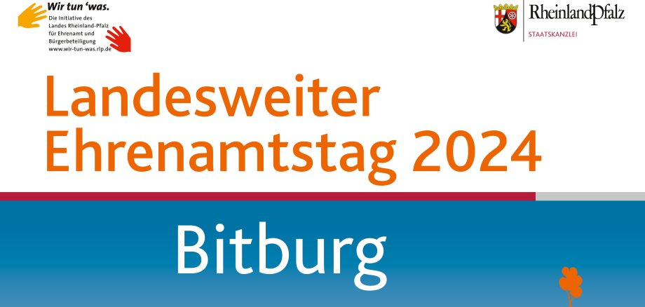 Plakat zum Ehrenamtstag in Bitburg